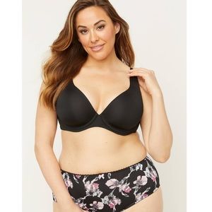 New Women’s Plus Size Uplifting Plunge Bra Black